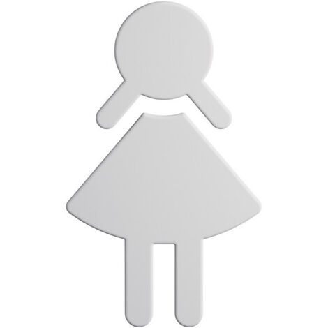 Panneau Symbole Femme 801.91B020 polyamide couleur no. 98 largeur 87 mm hauteur 150 mm épaisseur 3 mm HEWI