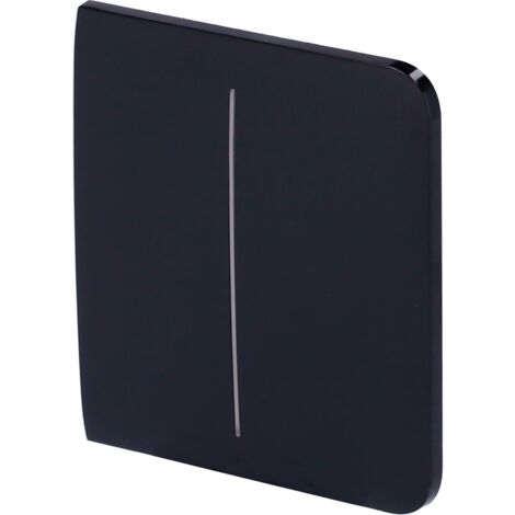 Panneau tactile pour un interrupteur de lumière double - Compatible avec AJ-LIGHTCORE-2G - Rétro-éclairage LED - Panneau tactile latéral sans contact - Couleur noir - Ajax - LightSwitch SideButton
