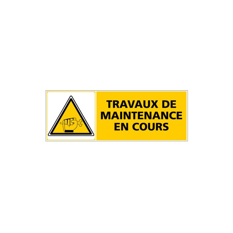 Panneau - travaux de maintenance en cours (C1332) - Aluminium 2 mm - 700 x 250 mm