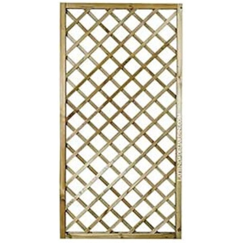 Panneau treillis en bois 50x180 cm, carrés de 9 cm. Panneau de bois décoratif, Séparation des espaces, Décoration de jardin