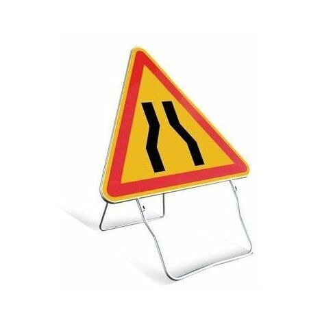 Panneau Triangulaire De Signalisation 1000 Mmcl T1 - ''chaussee Retrecie''