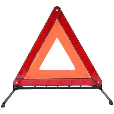 Panneau triangulaire pliable réfléchissant de signalisation d'urgence, panneau d'arrêt de voiture, signal de danger pour véhicule.