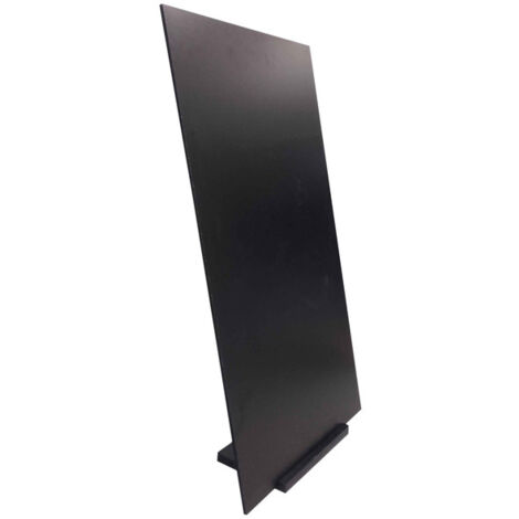 Panneau trottoir sur socle en bois noir et ardoise dimensions 97 x 52 cm