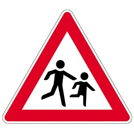 Panneau VKZ .136-20 Dreieck 900mm enfant (gauche)