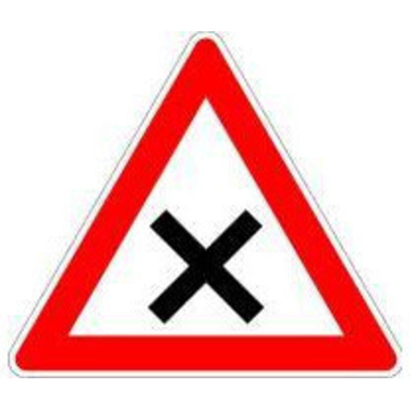 Panneau VKZ.102 Triangle 900mm Croisement Priorité à droite Label de qualité ral film RA1