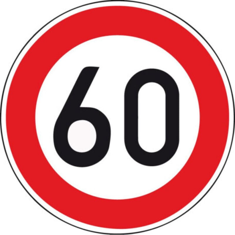 Panneau VKZ.274-60 Ronde 600mm 60 km/h Label de qualité ral film RA2