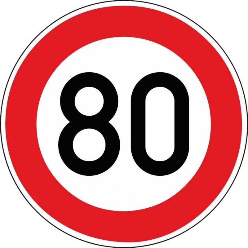 Panneau VKZ.274-80 Ronde 600mm 80 km/h