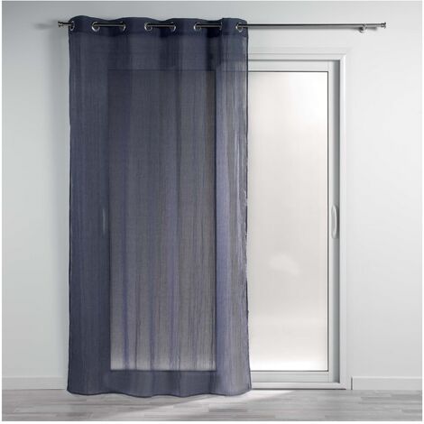 Panneau voilage polycoton 140 x 240 cm Mitsy bleu marine
