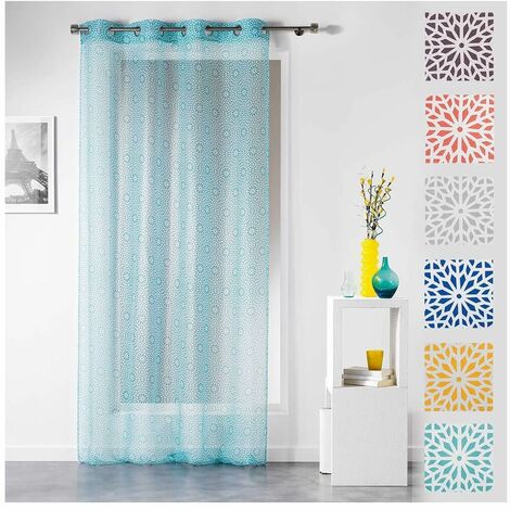 Panneau voile - Oeillets - 140 x 240 cm - Tunis - Différents coloris - Corail