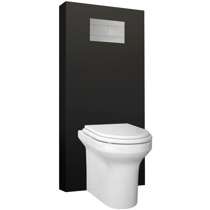 Panneau WC  QR BOX R giplast Noir  au sol  sans cuvette