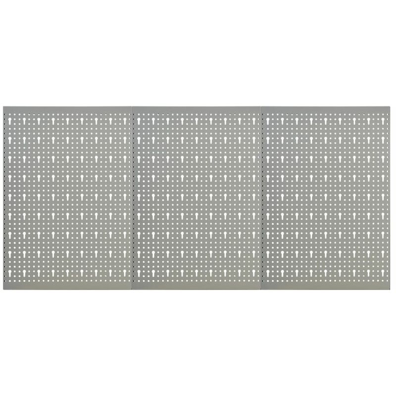 Panneaux à chevilles muraux 3 pcs 40x58 cm Acier