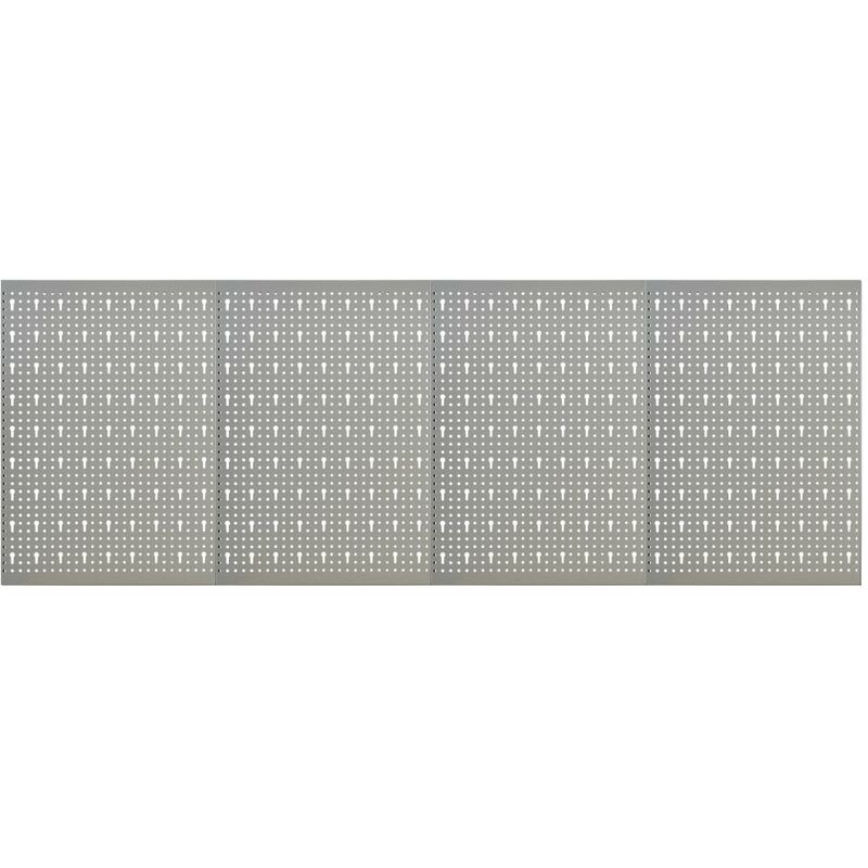 Panneaux à chevilles muraux 4 pcs 40x58 cm Acier