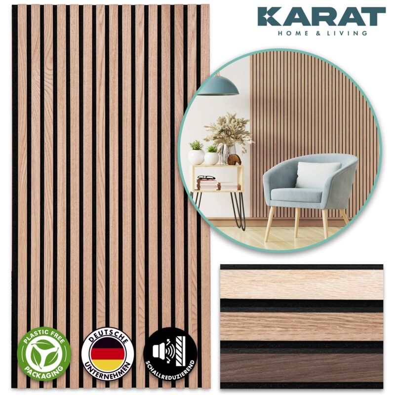 1 x Panneau acoustique Ossature Bois – 118 x 60 cm, Red Oak