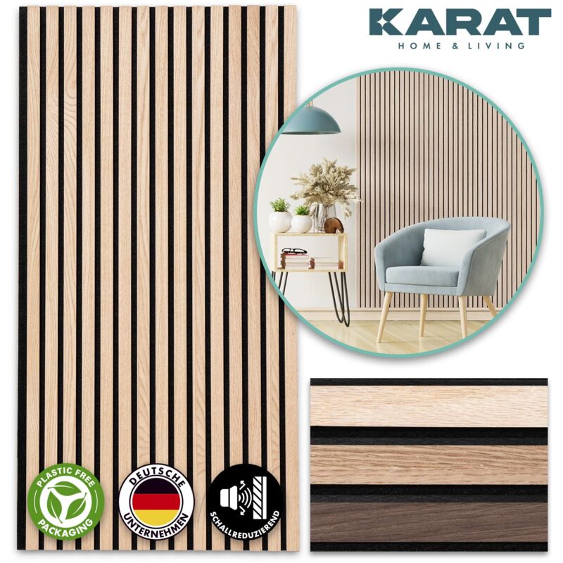 1 x Panneau acoustique Ossature Bois – 118 x 60 cm, White Oak