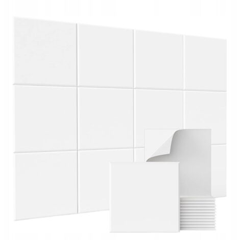 Panneaux blancs d'absorption acoustique haute densité, isolation acoustique, lot de 12.