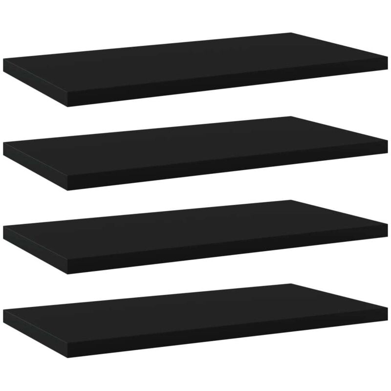 Vidaxl - Panneaux de bibliothèque 4 pcs Noir 40x20x1,5 cm Aggloméré