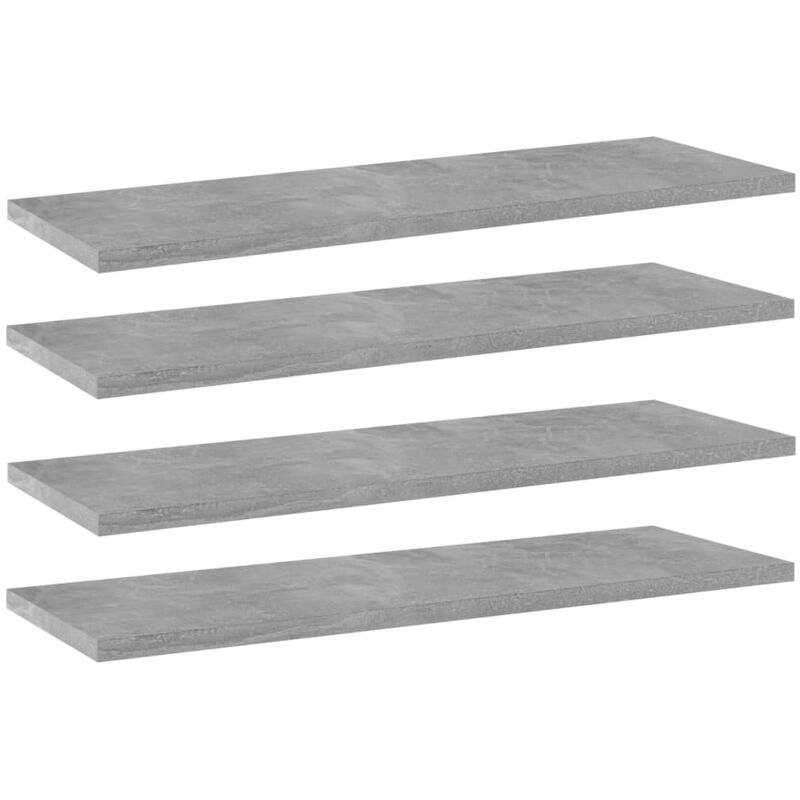 Vidaxl - Panneaux de bibliothèque 4 pcs Gris béton 60x20x1,5cm Aggloméré