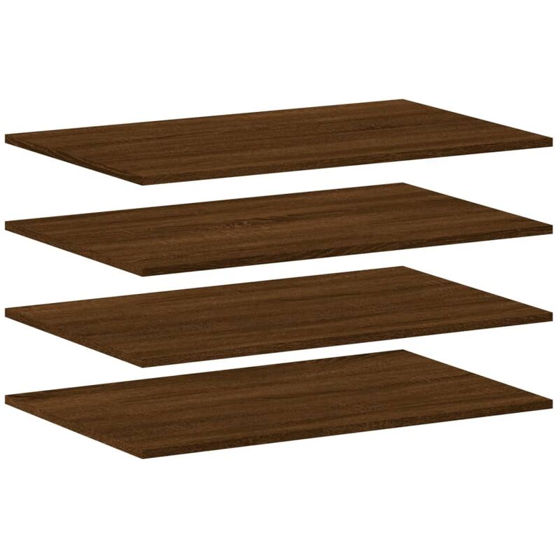 Vidaxl - tagères murales 4 pcs chêne marron 80x50x1,5cm bois ingénierie