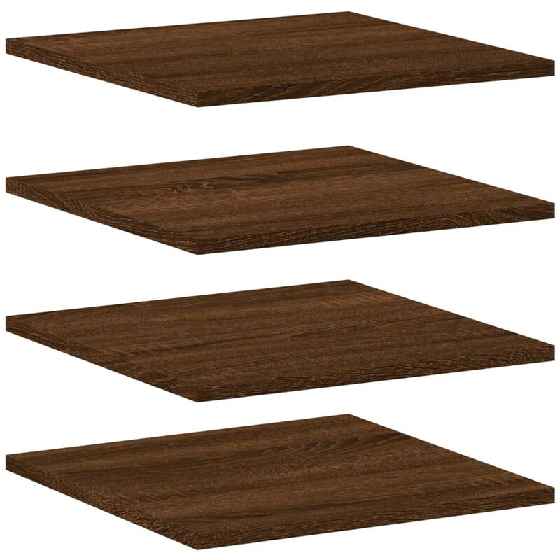 Tagères murales 4 pcs chêne marron 40x40x1,5cm bois ingénierie Vidaxl