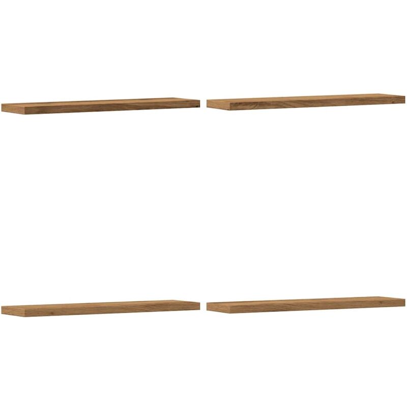Vidaxl - tagères murales 4 pcs chêne artisanal 40x10x1,5 cm