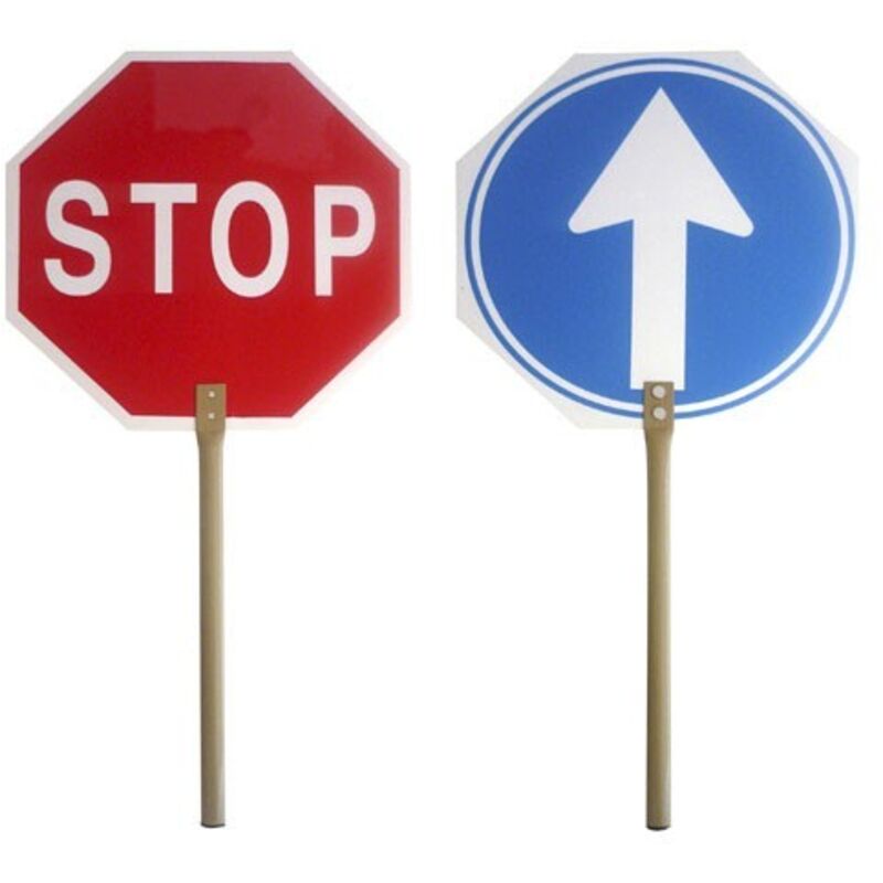 Affiche Paletina Obra Stop-Avance 30x30 cm.