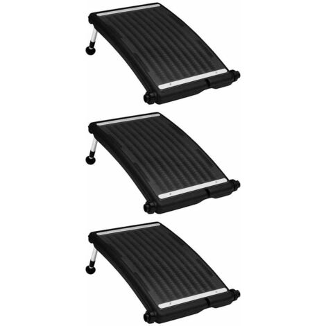 Panneaux de chauffage solaire de piscine courbés 3pcs 72,5x46cm