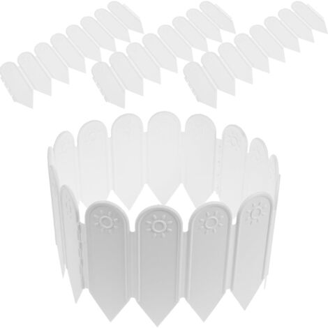 Panneaux de clôture de jardin en plastique de 15 cm de haut x 2 m de long pour l'extérieur