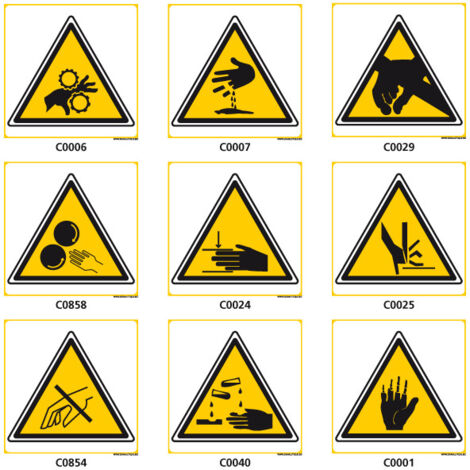 Panneaux de DANGER et d'AVERTISSEMENT - C0006 - 250 x 250 mm
