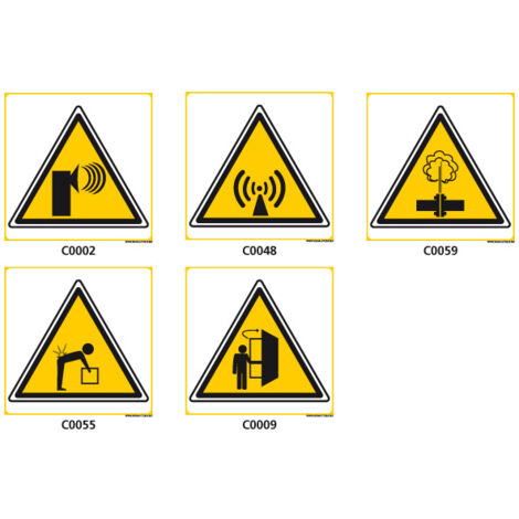 Panneaux de DANGER et d'AVERTISSEMENT - C0055 - 125 x 125 mm