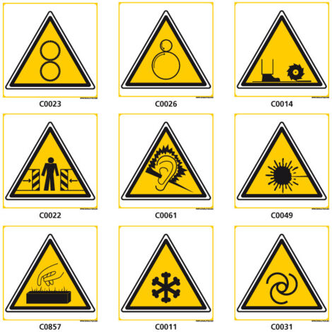 Panneaux de DANGER et d'AVERTISSEMENT - C0857 - 125 x 125 mm