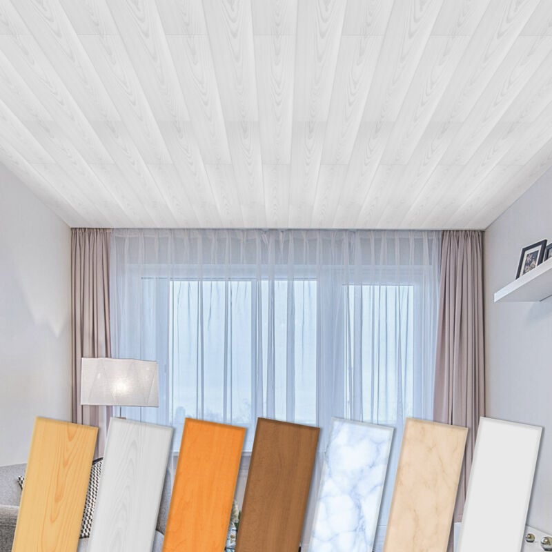 Panneaux de plafond en polystyrène xps nombreux motifs et couleurs: 10 mètre carré, P-02 Hêtre gris cendré