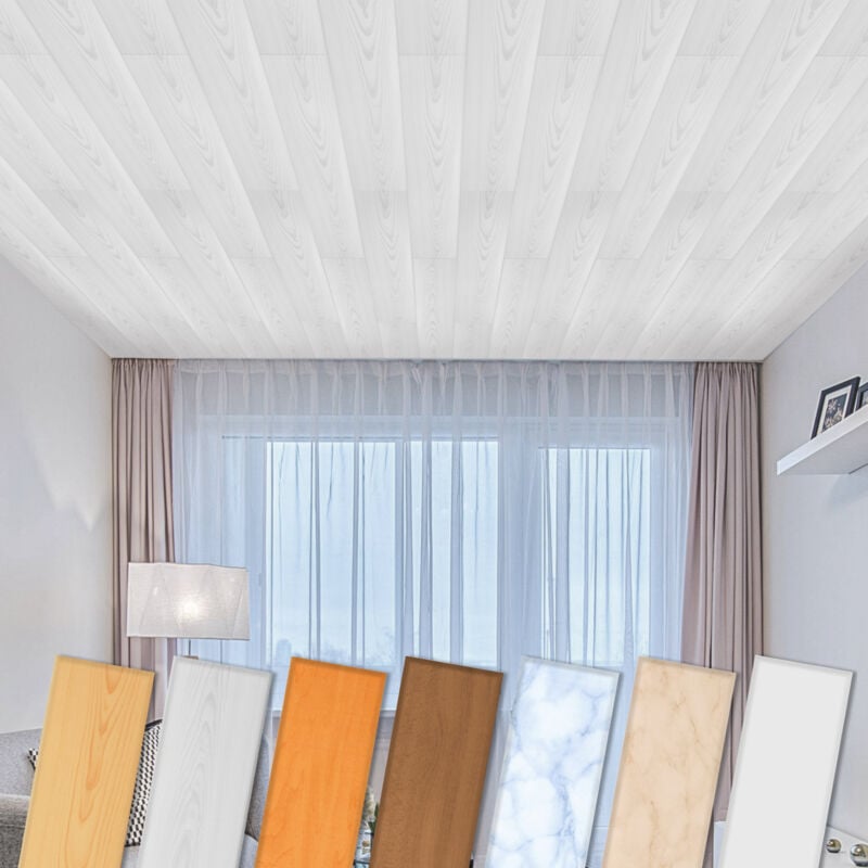 Panneaux de plafond en polystyrène xps nombreux motifs et couleurs: P-02 Hêtre gris cendré, max. Forfait (meilleur prix)