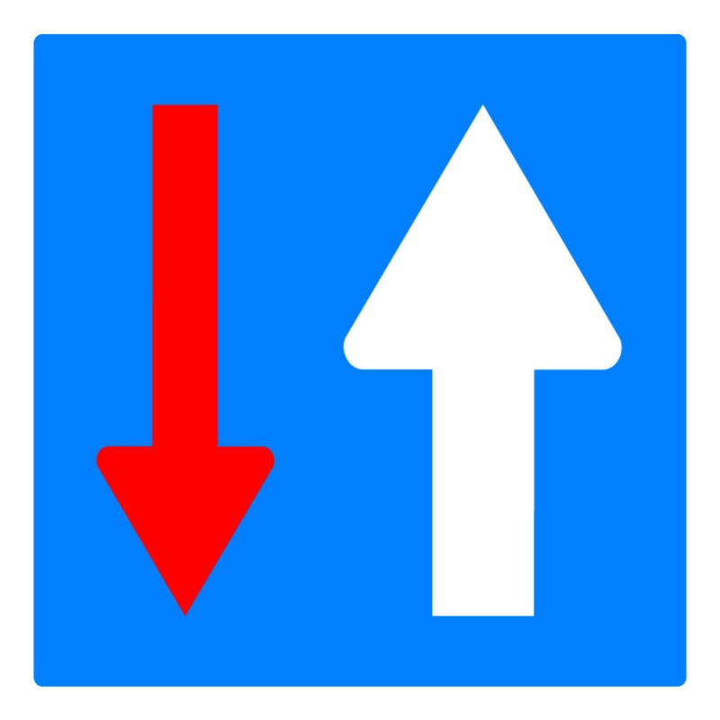Signaletique.biz France - Panneaux de signalisation routière provisoires Panneaux de signalisation pas chers en Comacel - Priorité à la circulation