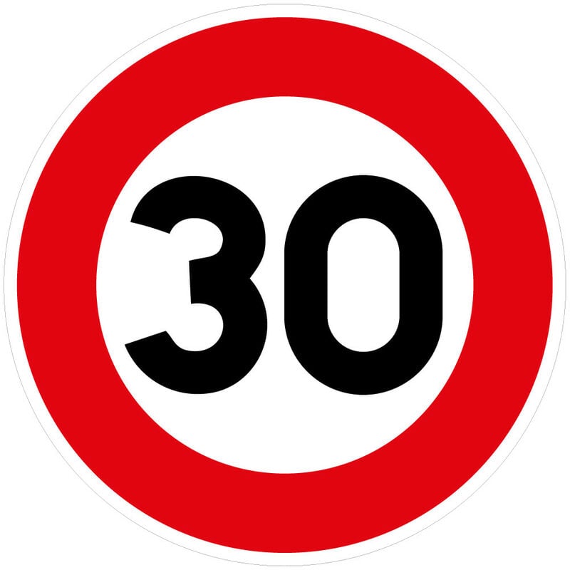 Panneaux de signalisation routière provisoires Panneaux de signalisation pas chers en Comacel - Limitation de vitesse à 30 km/h - Panneau