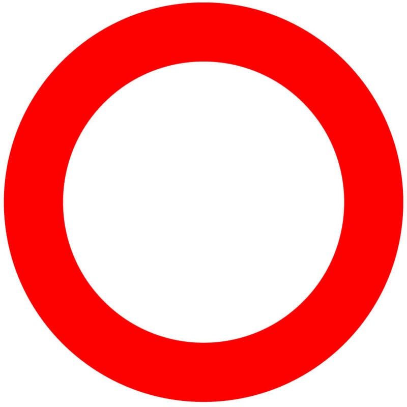 Panneaux de signalisation routière provisoires Panneaux de signalisation pas chers en Comacel - Circulation interdite - Panneau rétroréfléchissant