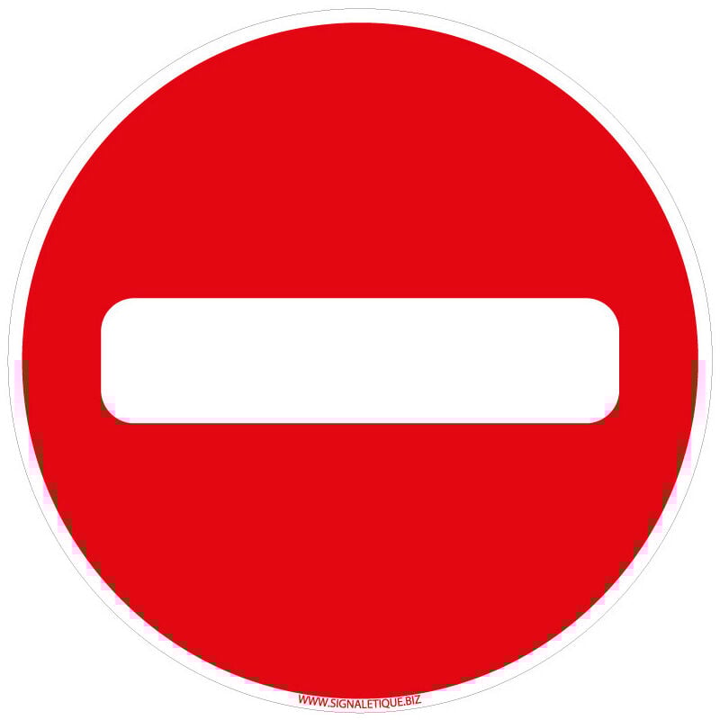 Panneaux de signalisation routière provisoires Panneaux de signalisation pas chers en Comacel - Sens interdit - Panneau classique