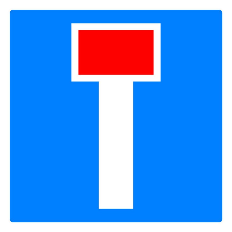 Panneaux de signalisation routière provisoires Panneaux de signalisation pas chers en Comacel - Voie sans issue - Panneau classique