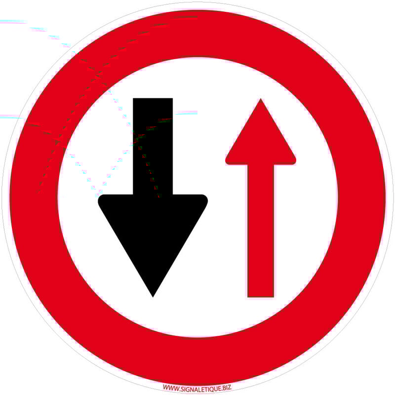 Panneaux de signalisation routière provisoires Panneaux de signalisation pas chers en Comacel - Interdit de circuler - cédez le passage - Panneau