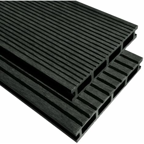 Panneaux de terrasse WPC avec accessoires 20m² 2,2m Anthracite