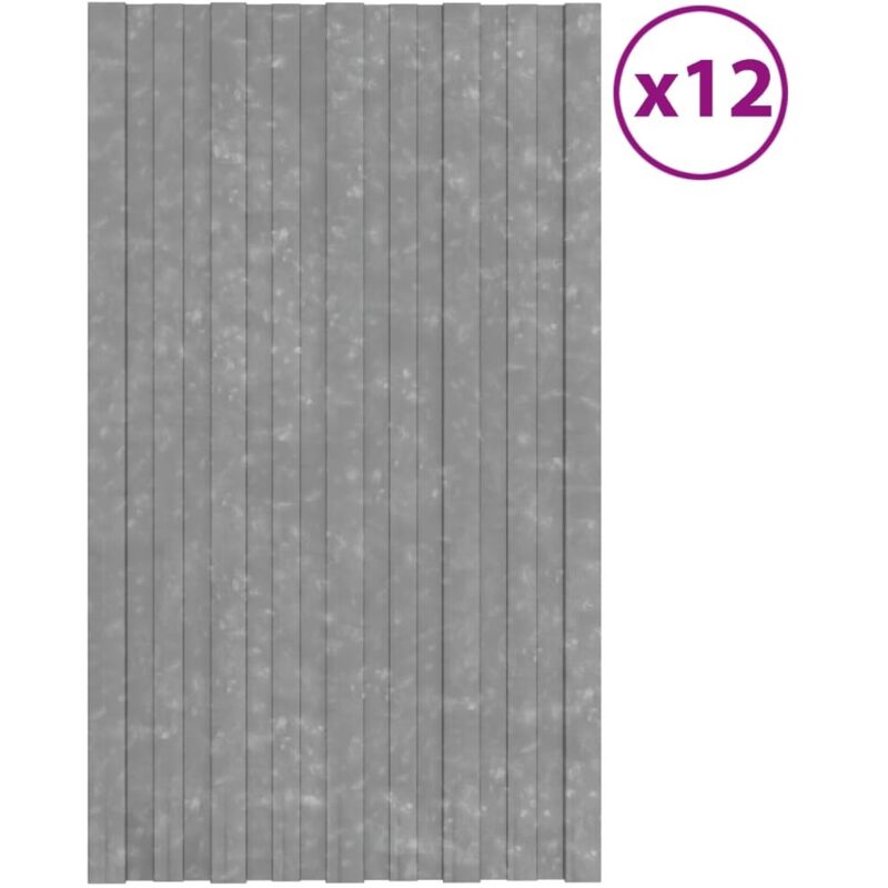 Vidaxl - Panneaux de toiture 12 pcs Acier galvanisé Argenté 80x45 cm