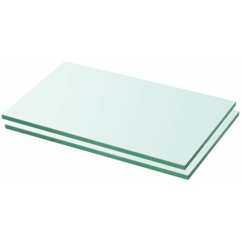 Panneaux d'etagere 2 pcs Verre Transparent 30 x 12 cm