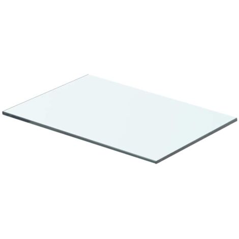 Panneaux d'étagère 2 pcs，Étagère flottante Verre Transparent 40 x 20 cm CFW13267