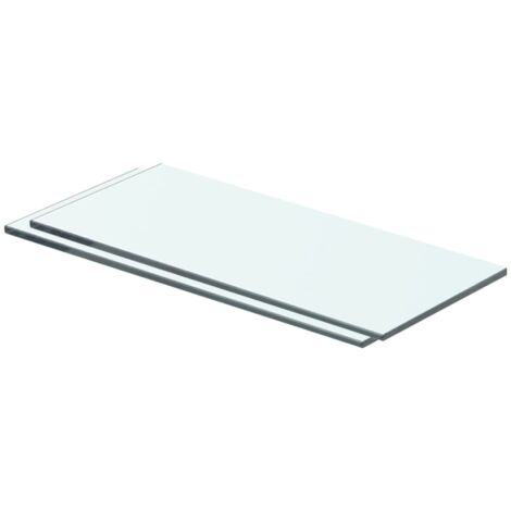 Panneaux d'étagère solide pour Rangment/stockage,panneau de remplacement 2 pcs Verre Transparent 40 x 12 cm - DH41724