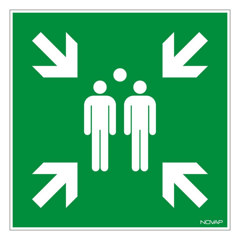 Novap - Panneau Point de rassemblement - Rigide 480x480mm - 4301044