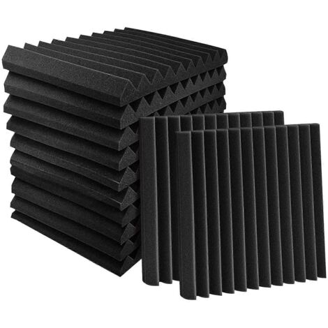 Panneaux en mousse acoustique, paquet de 24, 1 x 12 x 12 pouces, pour plafond d'enregistrement.