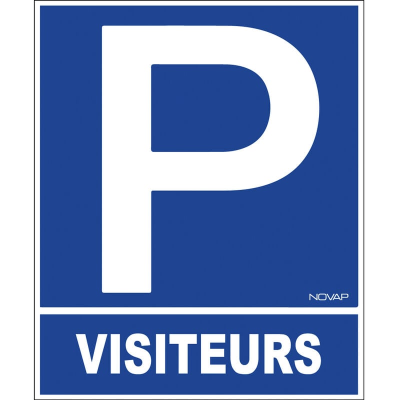 Novap - Panneau Parking visiteurs - Rigide 330x400mm - 4181028