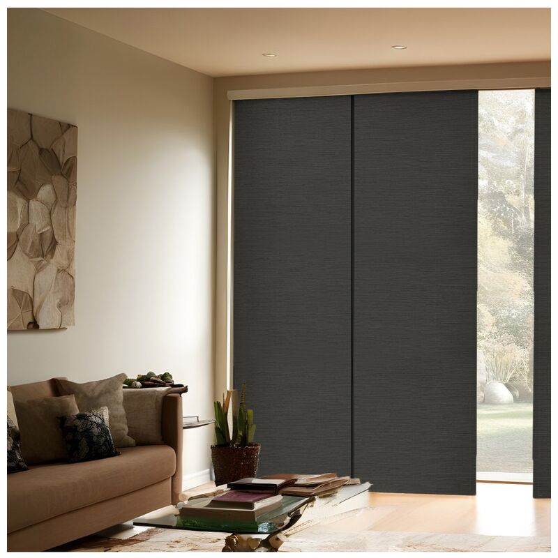 Panneaux japonais textile ardoise 60 x 245 cm Coloris - P Ardoise