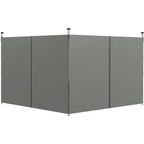 Panneaux latéraux de remplacement pour Barnum, tonnelle 3x3m ou 3x6m, 2 pièces couleur gris foncé