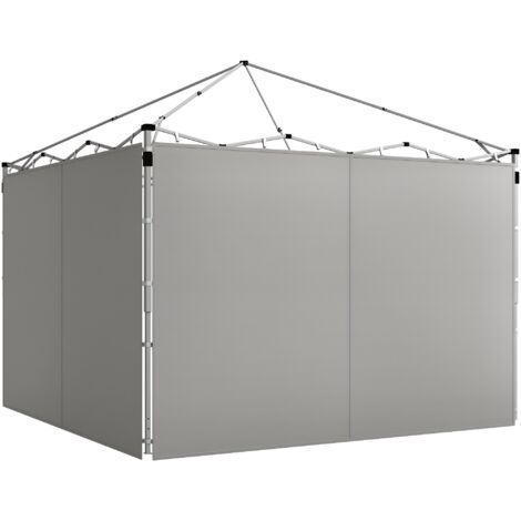 Panneaux latéraux de remplacement pour gazebo 3x3m ou 3x6m, pack de 2, couleur gris, pour gazebo pop-up