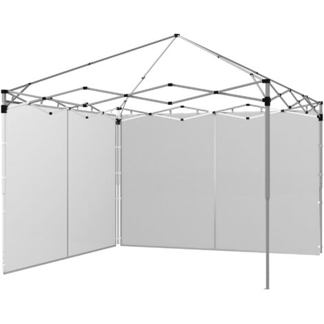 Panneaux latéraux de remplacement pour tonnelle 3x3 m ou 3x6 m, lot de 2, blanc